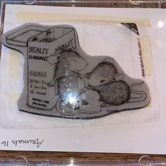 House Mouse Stampendous First Aid Bandaid Cling Unmounted Rubber Stamp HMCP09 - Picture 3 of 4
